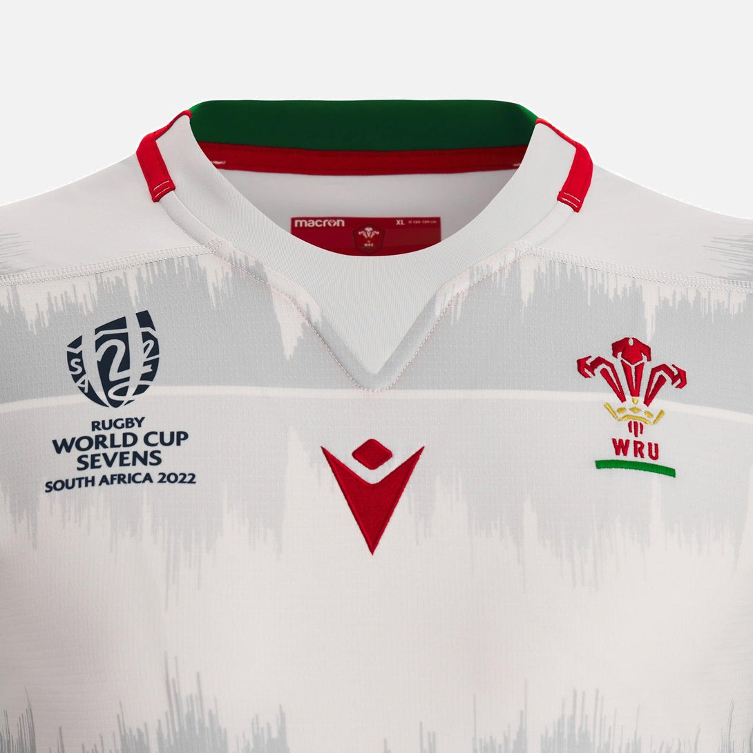 Rugby Heaven Macron Wales WRU Mens Rugby World Cup Sevens Slim Fit Rugby Shirt - www.rugby-heaven.co.uk