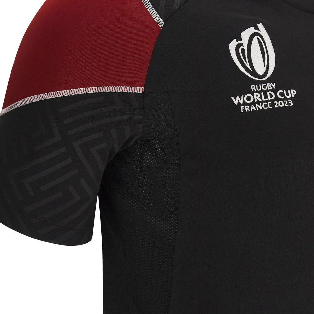 Rugby Heaven Macron Wales WRU Rugby World Cup 2023 Mens Poly Training Shirt - www.rugby-heaven.co.uk
