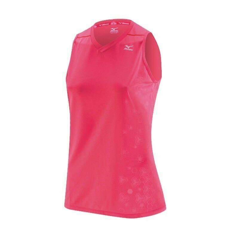 Rugby Heaven Mizuno Dry Lite Womens Rouge Red/Coral Singlet - www.rugby-heaven.co.uk
