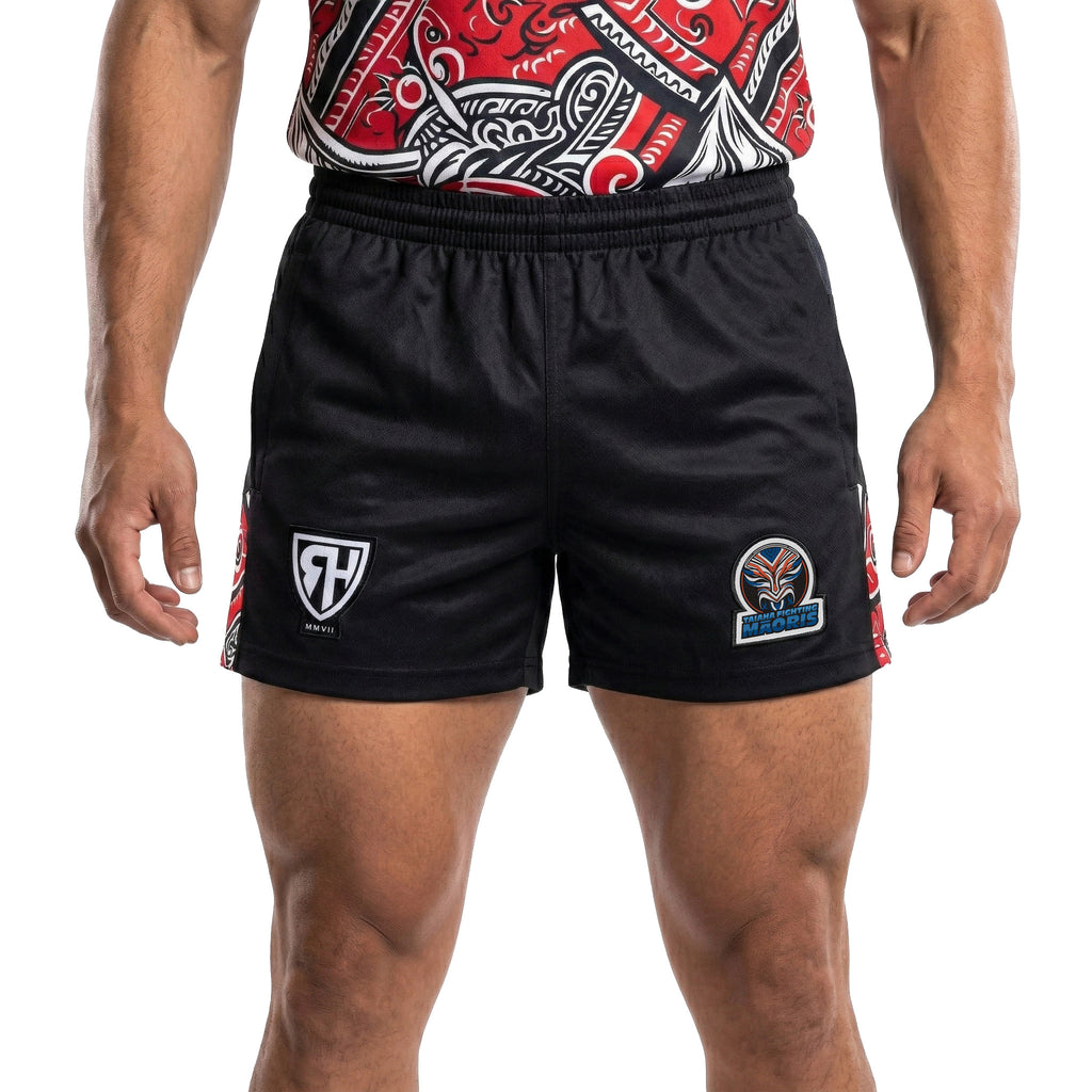 Taiaha Fighting Maoris Mens Rugby Training Shorts – Rugby Heaven