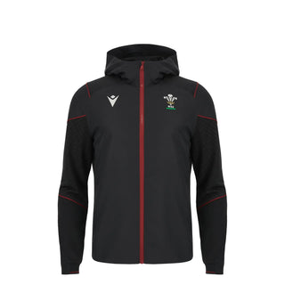 Macron Wales Rugby WRU 2024 Kids Travel Full Zip Hoody