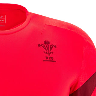 Macron Wales WRU 2025/26 Kids Players LS Training T-Shirt