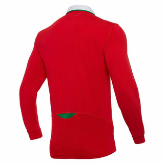 Macron Wales WRU Mens Home Cotton L/S Rugby Shirt