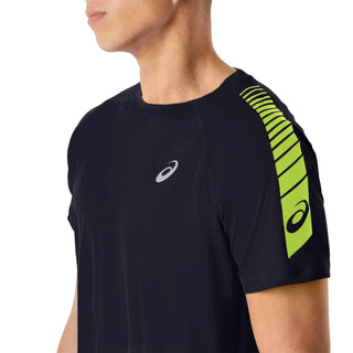 ASICS Mens Stripe Short Sleeve Performance T-Shirt