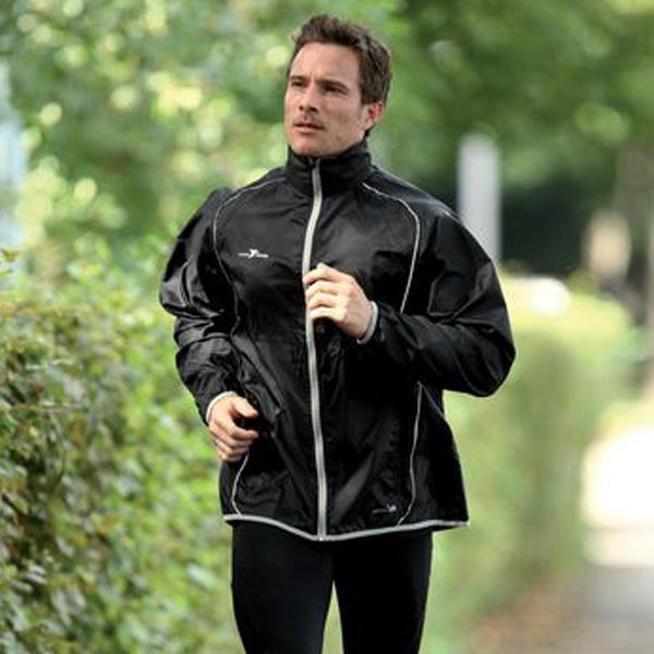 Rugby Heaven Precision Training Running Rain Jacket Black/silver - www.rugby-heaven.co.uk