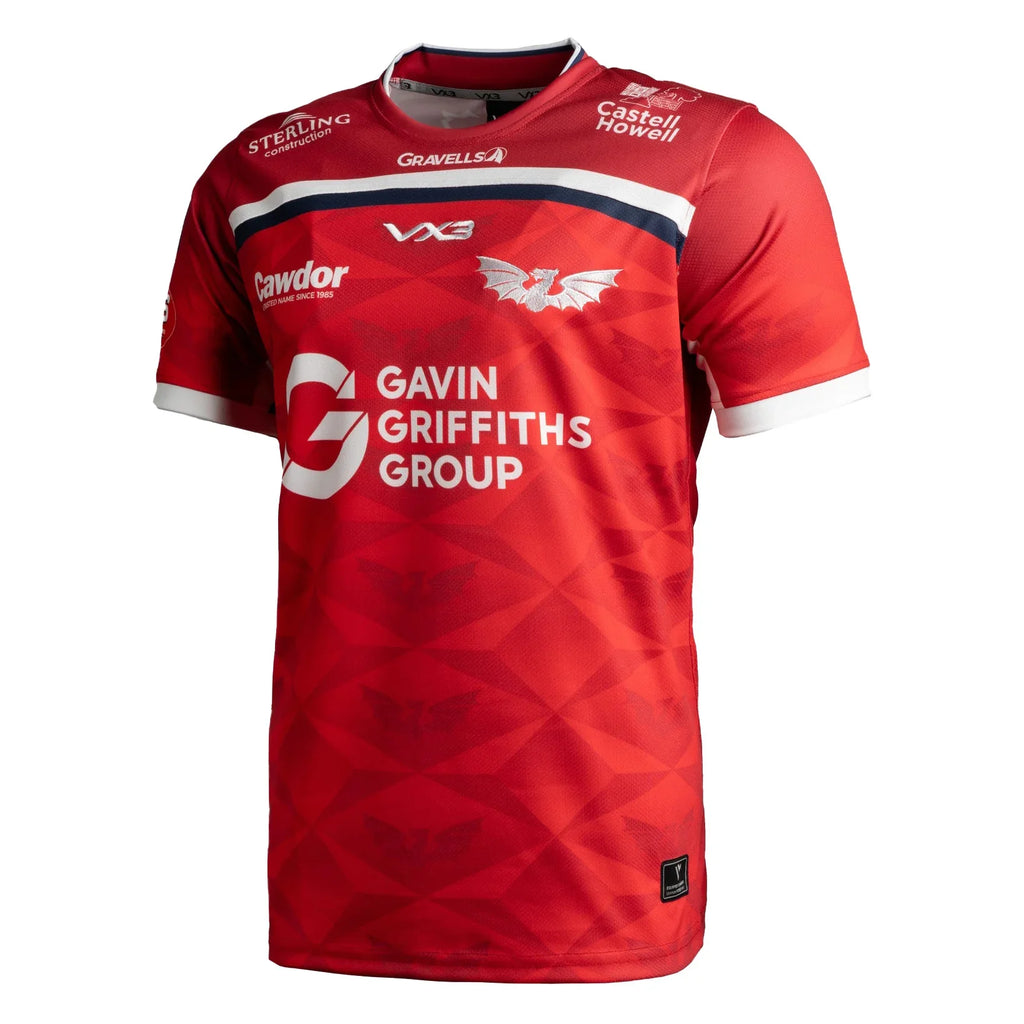 VX3 Scarlets 2025/26 Mens Home Rugby Shirt – Rugby Heaven