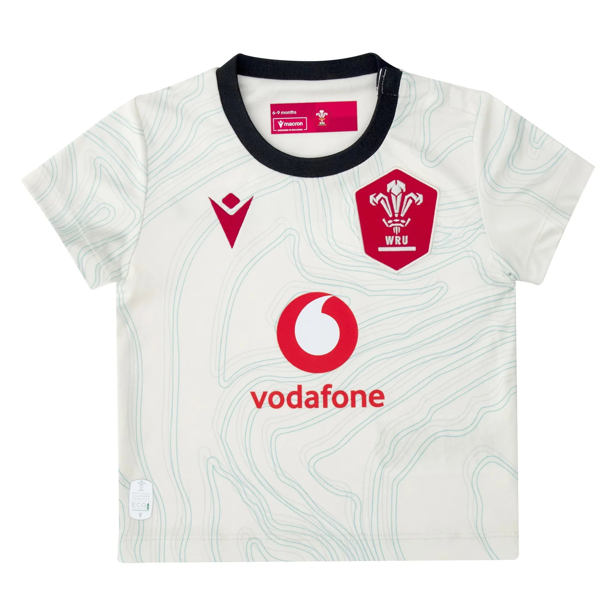 Macron Maglia Rugby Galles Replica Away 2024/25 Bianca Uomo - Foto 2