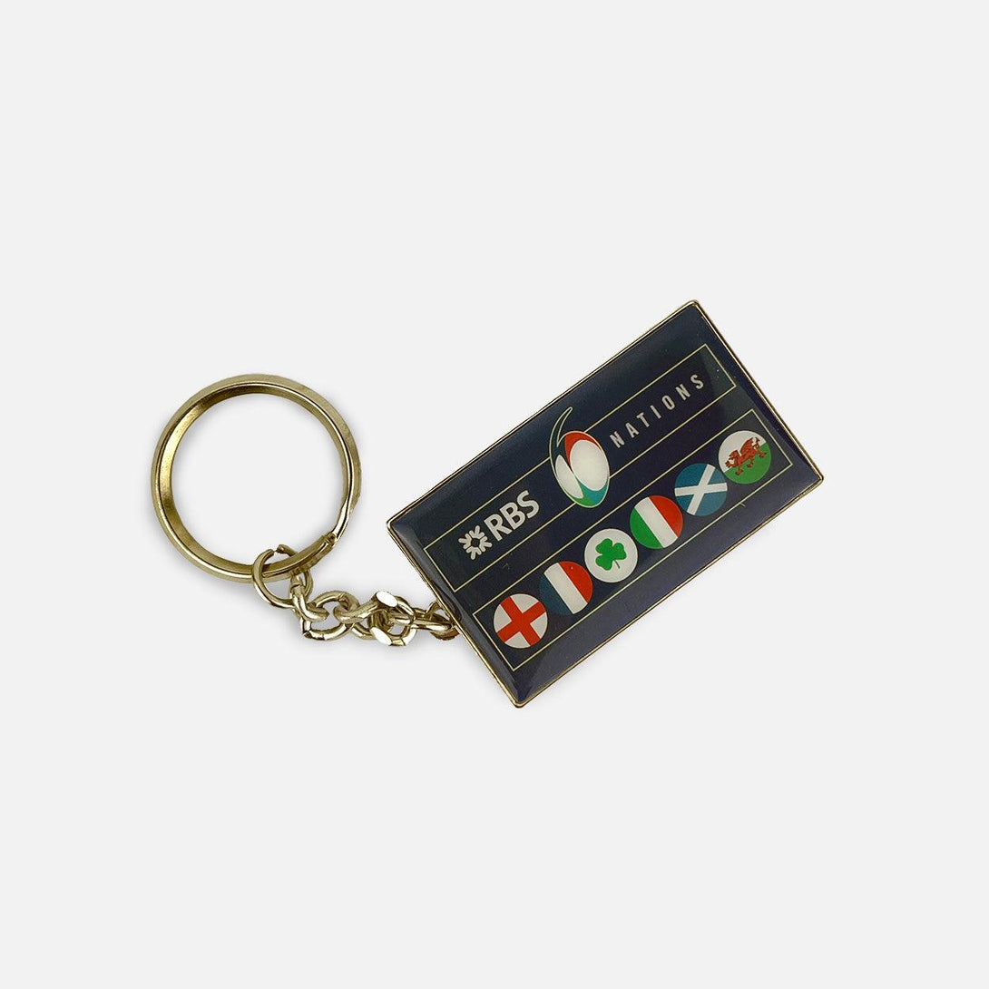 Rugby Heaven RBS Six Nations Flags Keyring - www.rugby-heaven.co.uk
