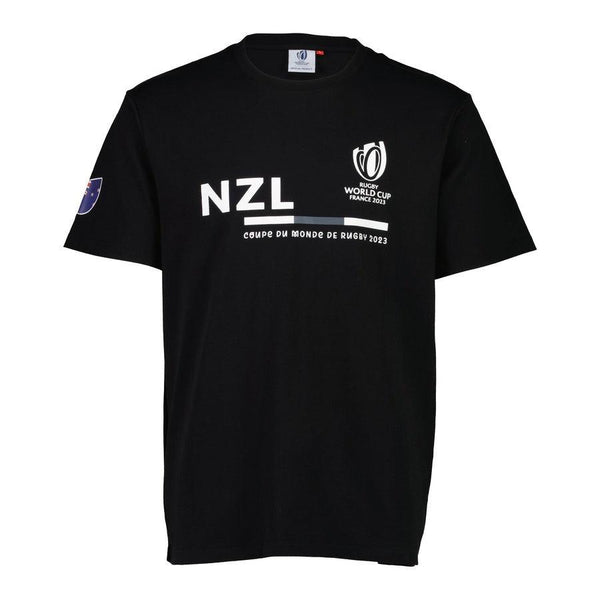 Rugby Heaven Rugby World Cup 2023 Mens New Zealand Supporter Tee - www.rugby-heaven.co.uk