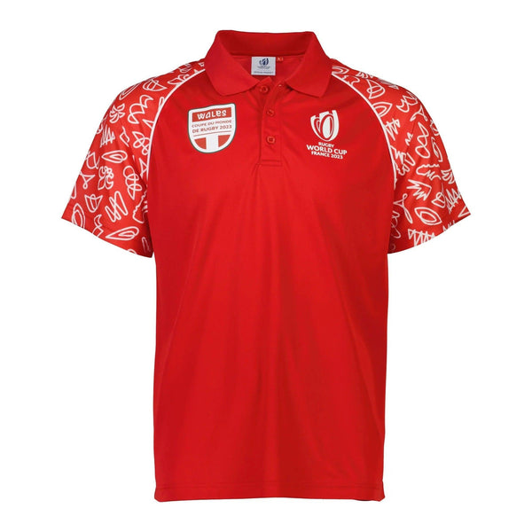 Rugby Heaven Rugby World Cup 2023 Mens Wales Polo - www.rugby-heaven.co.uk