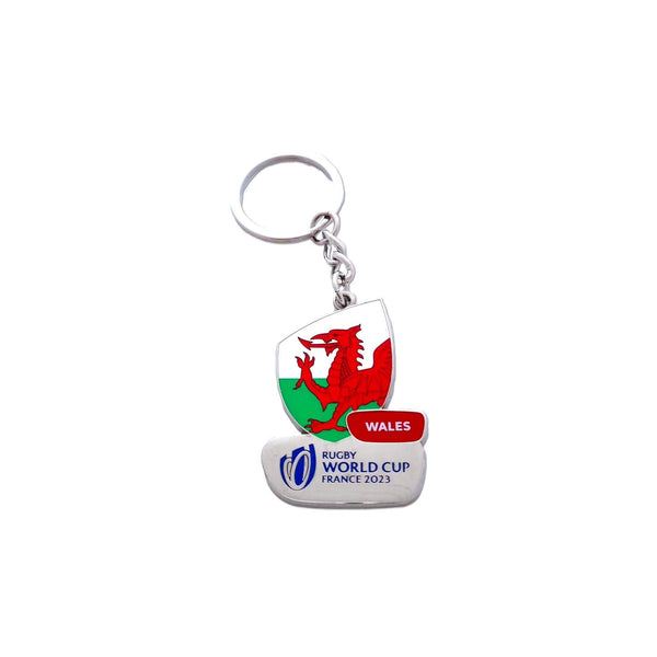 Rugby Heaven Rugby World Cup 2023 Wales Flag Keyring - www.rugby-heaven.co.uk