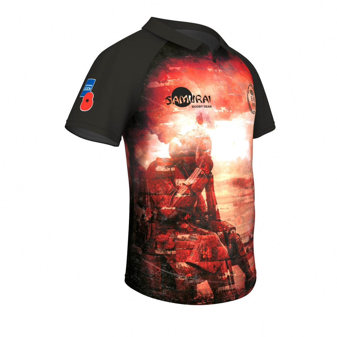 Rugby Heaven Samurai Mens Tommy Soldier Army Rugby Shirt - www.rugby-heaven.co.uk