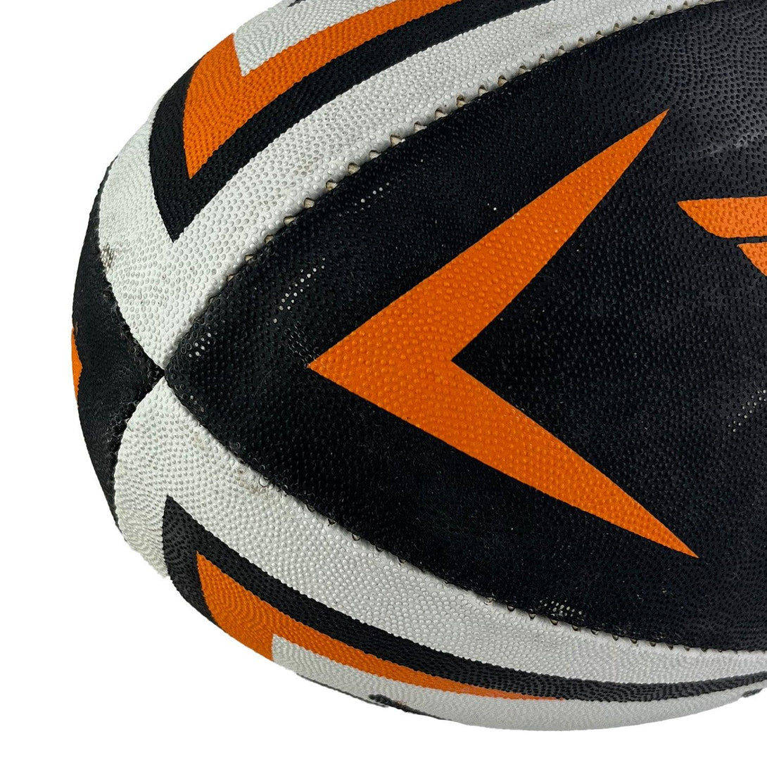 Rugby Heaven Summit Achilles Rugby League Ball Size 5 Black/Orange/White - www.rugby-heaven.co.uk