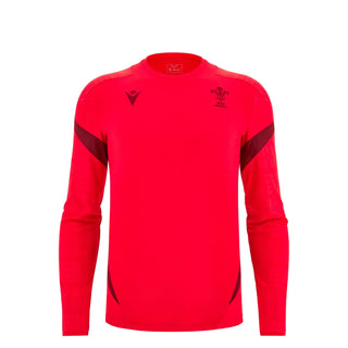 Macron Wales WRU 2025/26 Kids Players LS Training T-Shirt