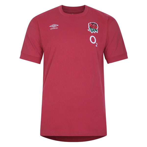 Rugby Heaven Umbro England Mens Leisure T Shirt Red - www.rugby-heaven.co.uk