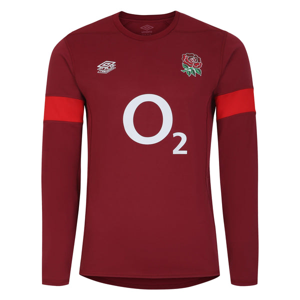 Rugby Heaven Umbro England RFU Mens Relaxed Training Long Sleeve Rugby Shirt - www.rugby-heaven.co.uk