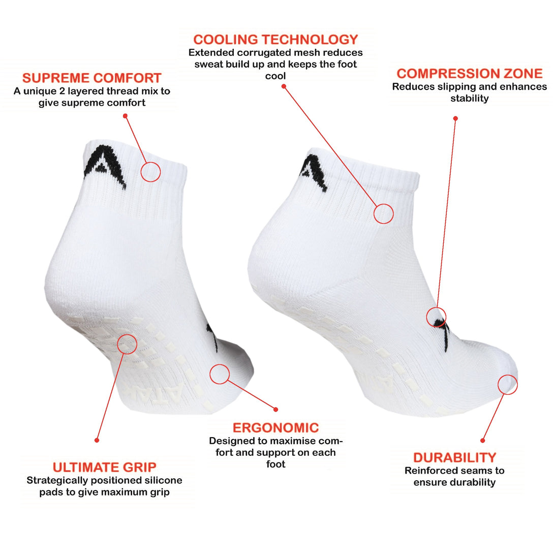 ATAK Gripzlite Pro Adults Quarter Socks