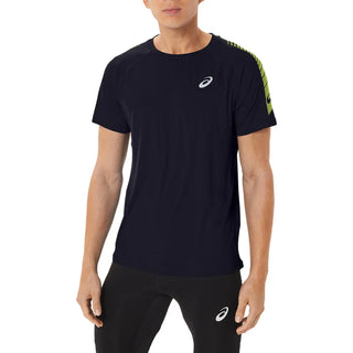 ASICS Mens Stripe Short Sleeve Performance T-Shirt