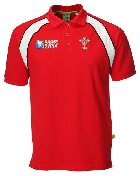 Rugby Heaven Wales 2015 Rugby World Cup Contrast Adults Polo - www.rugby-heaven.co.uk