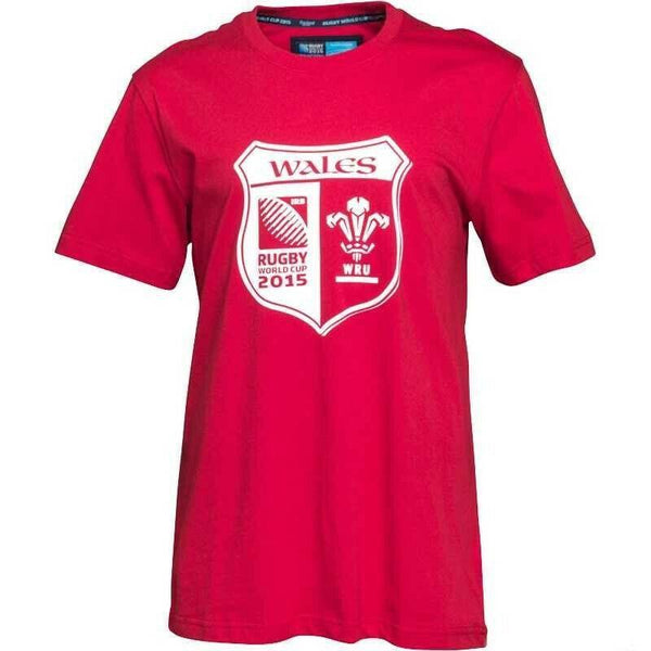 Rugby Heaven Wales Shield T-Shirt Flag Red - www.rugby-heaven.co.uk