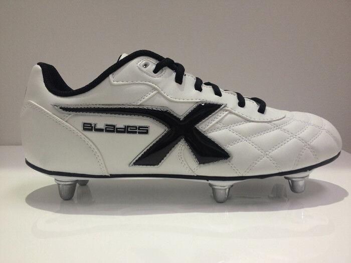 Rugby Heaven Xblades Adults S14/15 White/Black Legend 6 Stud Rugby Boots - www.rugby-heaven.co.uk