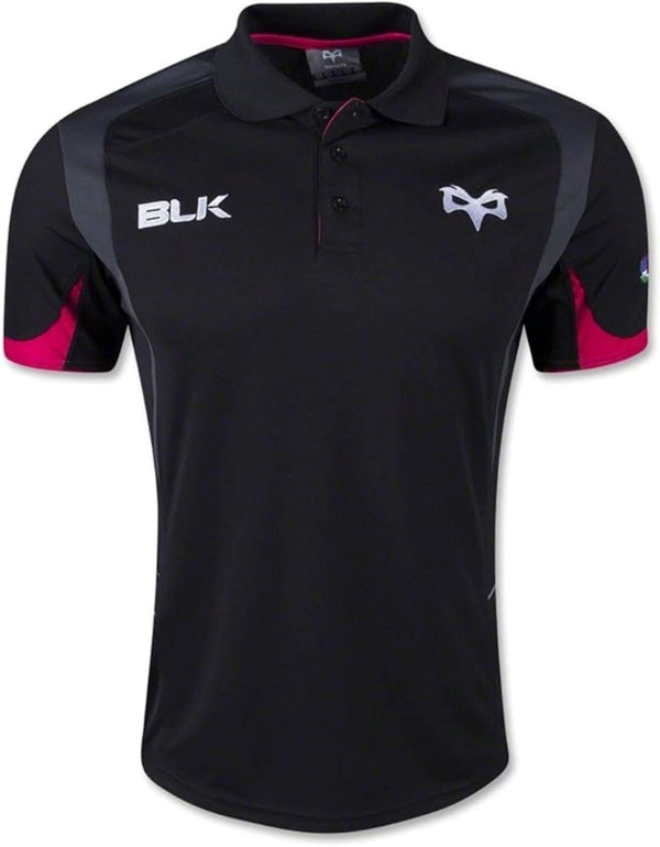 Rugby Heaven BLK Ospreys 15/16 Media Polo Adult - www.rugby-heaven.co.uk